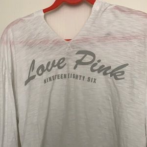 White Love Pink Hoodie